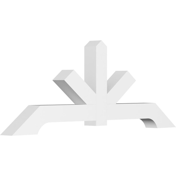 Ekena Millwork Vanguard Architectural Grade PVC Gable Bracket, 60"W x 22 1/2"H x 4"D x 4"F, 9/12 Pitch GBP060X23X0404VAN00 - main